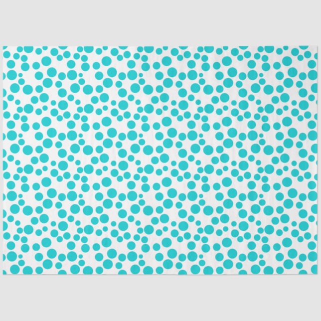 Blue polka dot  tissue paper (Front)