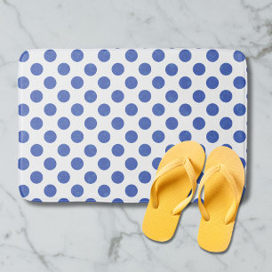 Blue Polka Dots Bath Mat