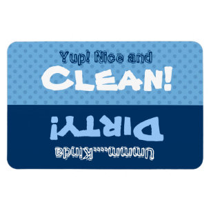 Blue Polka Dots Clean Dirty Dishwasher X301 Magnet