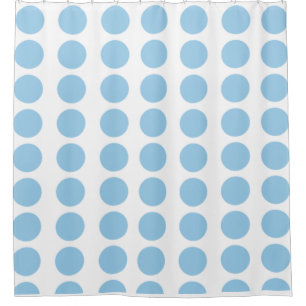 Blue Polka Dots Design Shower Curtain