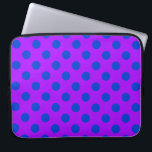 Blue polka dots on purple laptop sleeve<br><div class="desc">Blue polka dots on purple</div>