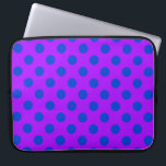 Blue polka dots on purple laptop sleeve<br><div class="desc">Blue polka dots on purple</div>