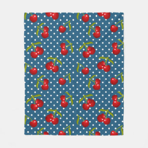 Blue Polka Dots Pattern Dot Pattern Illustrator Po Fleece Blanket