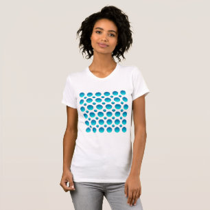 blue polka dots pattern T-Shirt