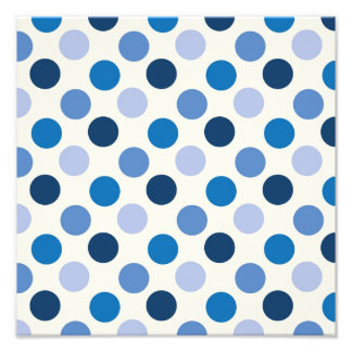 Blue Polka Dots Photo Print