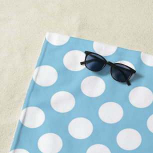 Blue Polka Dots, Polka Dot Pattern, Dots, Dotted Beach Towel