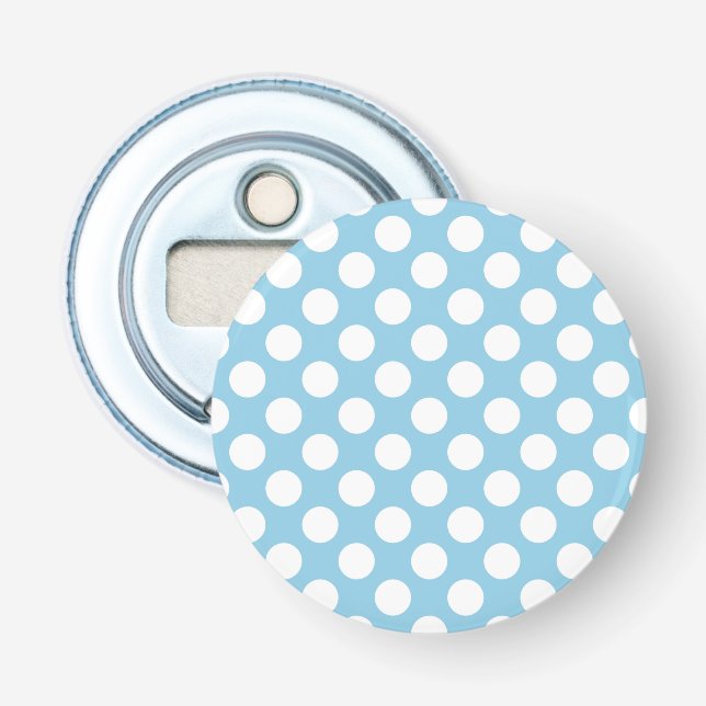 Blue Polka Dots, Polka Dot Pattern, Dots, Dotted Bottle Opener (Front)