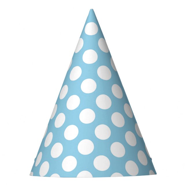 Blue Polka Dots, Polka Dot Pattern, Dots, Dotted Party Hat (Front)