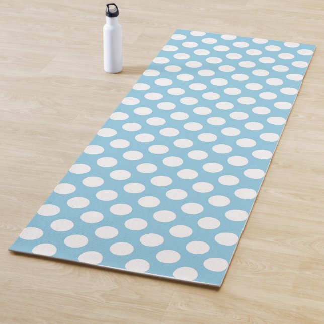 Blue Polka Dots, Polka Dot Pattern, Dots, Dotted Yoga Mat (In Situ)