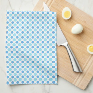 blue polka dots tea towel