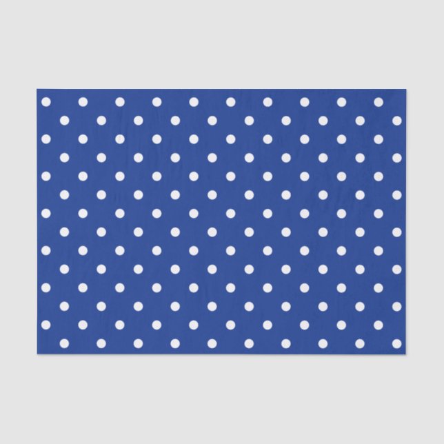 Blue Polka Dots Tissue Paper (Front)