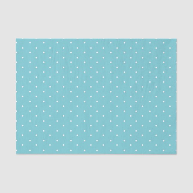 Blue Polka Dots Tissue Paper (Front)