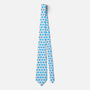 Blue Polka Dots White Gift Favour Elegant Classy Tie