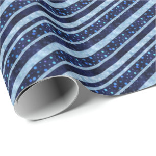 Blue polka-dots wrapping paper
