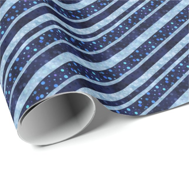 Blue polka-dots wrapping paper (Roll Corner)