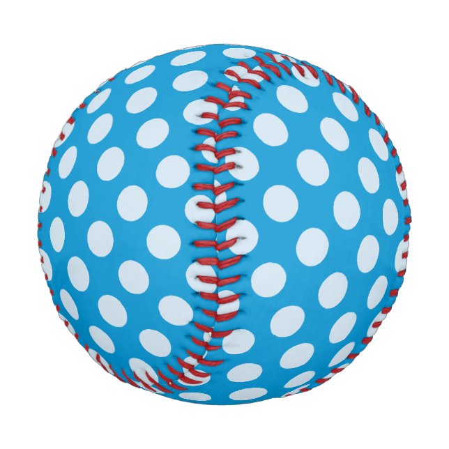 Blue Polka Dotted Baseball (Angled)