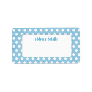 Blue Polkadot Label