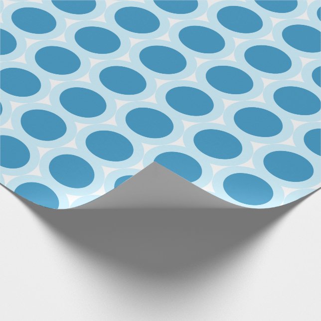 Blue Polkadot Modern Simple Minimalistic Wrapping Paper (Corner)