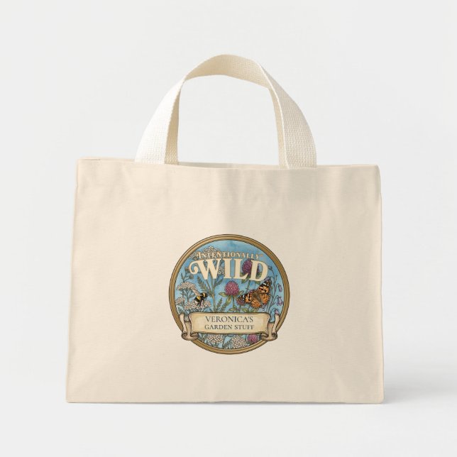 Blue Pollinator Wild Garden Custom Tote Bag (Front)