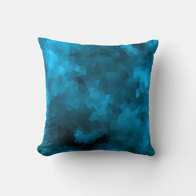 Blue polygonal cushion (Front)