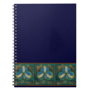 Blue Pomegranate Majolica Art Notebook