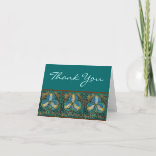 Blue Pomegranite Custom Thank You Cards