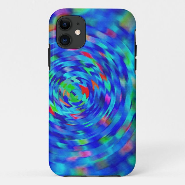 Blue Pond Ripple Case-Mate iPhone Case (Back)