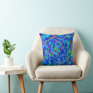 Blue Pond Ripple Cushion