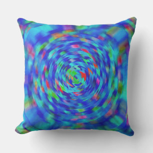 Blue Pond Ripple Outdoor Cushion