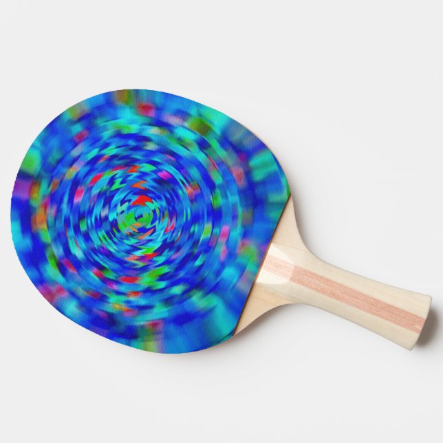 Blue Pond Ripple Ping Pong Paddle (Side)