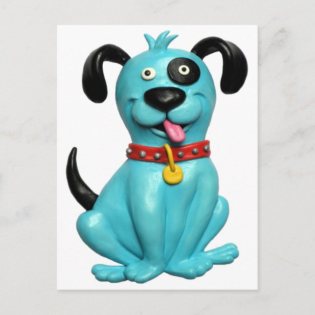 Blue Pooch Postcard (Front)