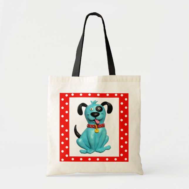 Blue Pooch Tote Bag (Front)