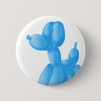 Blue Poodle 6 Cm Round Badge