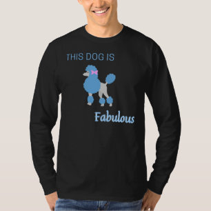 blue poodle cute animal cute dog elegant T-Shirt