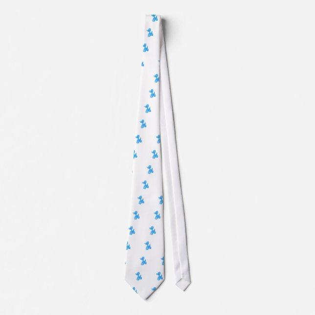 Blue Poodle Tie (Front)
