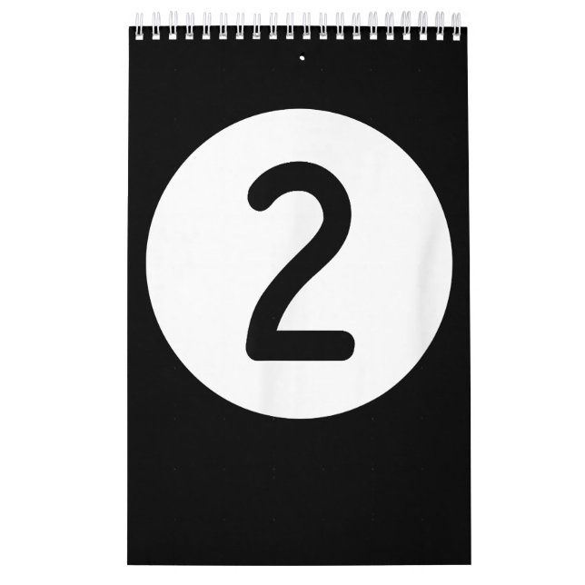 Blue Pool Ball Number Two Billiards Snooker Calendar (Cover)