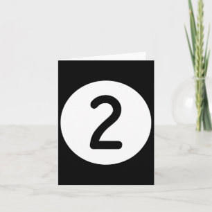 Blue Pool Ll Number Two Billiards Snooker Billard Card