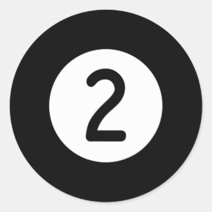 Blue Pool Ll Number Two Billiards Snooker Billard Classic Round Sticker