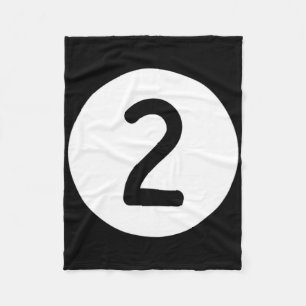 Blue Pool Ll Number Two Billiards Snooker Billard Fleece Blanket