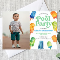 Blue Pool Party Popsicle Picture Birthday Party