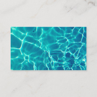 Blue Pool Water Ripples Business Cards