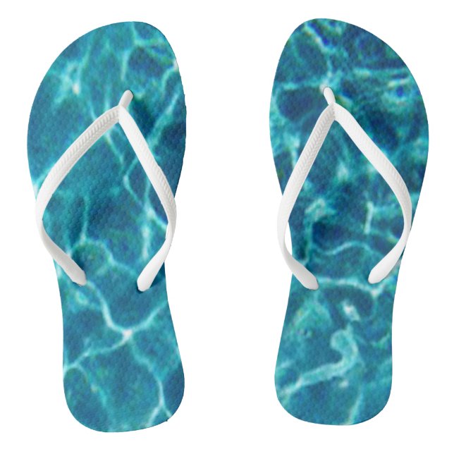 Blue Pool Water Thongs (Footbed)