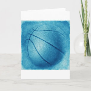 Blue Pop Art Basketball Card