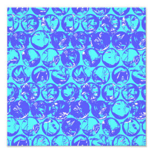 Blue pop art bubble wrap photo print