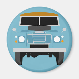 Blue Pop art Classic MK3 Land Rover Magnet