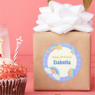 Blue Pop It Classic Round Sticker