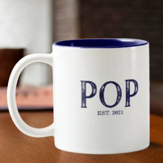 Blue Pop Year Established Mug