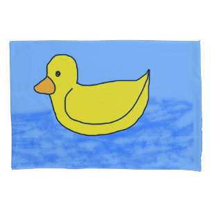 Blue Popcorn Anime Ducky Pillowcase