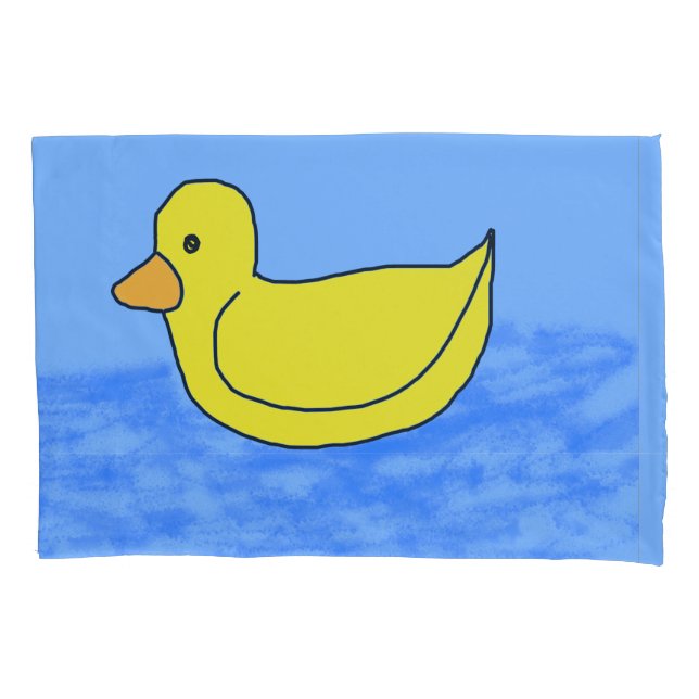 Blue Popcorn Anime Ducky Pillowcase (Front)