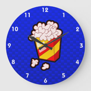 Blue Popcorn Large Clock